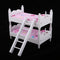 1/12 Scale Dollhouse Miniature Kids Bedroom Furniture Bunk Bed Pink Bunny