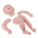 Simulation 28inch Unpainted Reborn Kits Baby Doll Vinyl Mold Head 3/4 Arms Full Legs, Open Eyes and Mouth, Children Birthday Gift