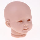 Simulation 28inch Unpainted Reborn Kits Baby Doll Vinyl Mold Head 3/4 Arms Full Legs, Open Eyes and Mouth, Children Birthday Gift