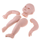Simulation 28inch Unpainted Reborn Kits Baby Doll Vinyl Mold Head 3/4 Arms Full Legs, Open Eyes and Mouth, Children Birthday Gift