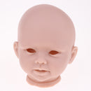 Simulation 28inch Unpainted Reborn Kits Baby Doll Vinyl Mold Head 3/4 Arms Full Legs, Open Eyes and Mouth, Children Birthday Gift