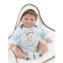 18inch Unpainted Reborn Kits Awake Baby Doll with Soft Silicone Head 3/4 Arms Full Legs Kids Gift Adult Collections