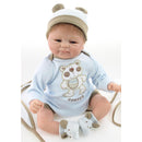 18inch Unpainted Reborn Kits Awake Baby Doll with Soft Silicone Head 3/4 Arms Full Legs Kids Gift Adult Collections