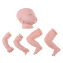 18inch Unpainted Reborn Kits Awake Baby Doll with Soft Silicone Head 3/4 Arms Full Legs Kids Gift Adult Collections