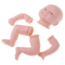 18inch Unpainted Reborn Kits Awake Baby Doll with Soft Silicone Head 3/4 Arms Full Legs Kids Gift Adult Collections