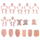 Handmade DIY 22inch Reborn Kits Silicone Head Full Limb Mold Awake Baby Doll Unpainted Mold Making Different Appearance