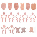 Handmade DIY 22inch Reborn Kits Silicone Head Full Limb Mold Awake Baby Doll Unpainted Mold Making Different Appearance