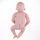 22inch Unpainted Reborn Awake Doll Kits Soft Vinyl Newborn Baby Girl Model DIY Making Accessories