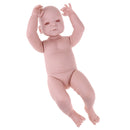 22inch Unpainted Reborn Awake Doll Kits Soft Vinyl Newborn Baby Girl Model DIY Making Accessories
