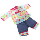 Cute Two-pieces Casual Outfits Floral Top And Pants For 18 Inch Our Generation Girl Doll