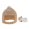1/12 Miniatures Dollhouse Resin Lovely Cat With Nest Home Decoration Accessories