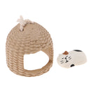 1/12 Miniatures Dollhouse Resin Lovely Cat With Nest Home Decoration Accessories