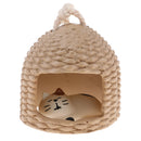 1/12 Miniatures Dollhouse Resin Lovely Cat With Nest Home Decoration Accessories