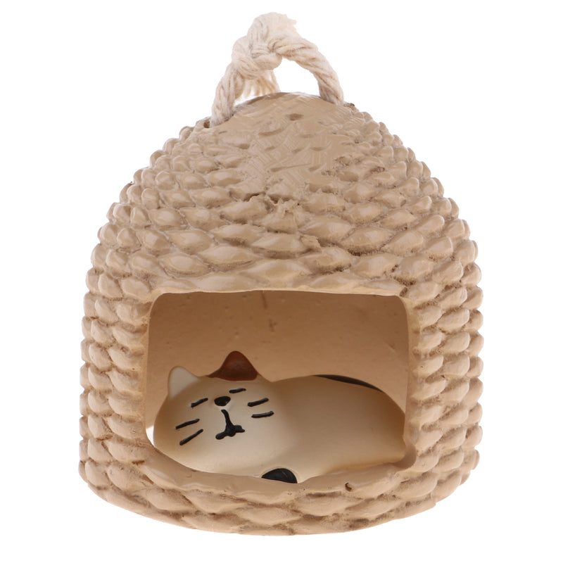 1/12 Miniatures Dollhouse Resin Lovely Cat With Nest Home Decoration Accessories
