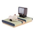 1/12 Dollhouse Miniature Resin Creative Ornaments Cat Watching TV Model Fairy Garden Decor Mobile Phone Stents