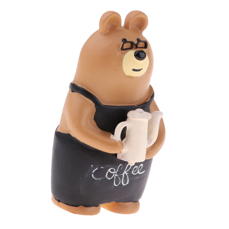 1/12 Dollhouse Miniature Accessories Resin Ornaments Bear Boss Model Home Display Decor Kids Gift