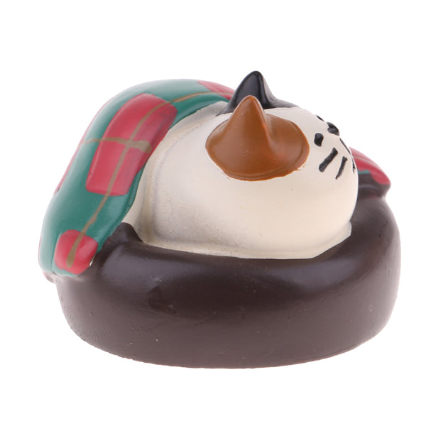 1/12 Dollhouse Miniature Accessories Resin Ornaments Sleeping Cat Model Home Display Decor Kids Gift