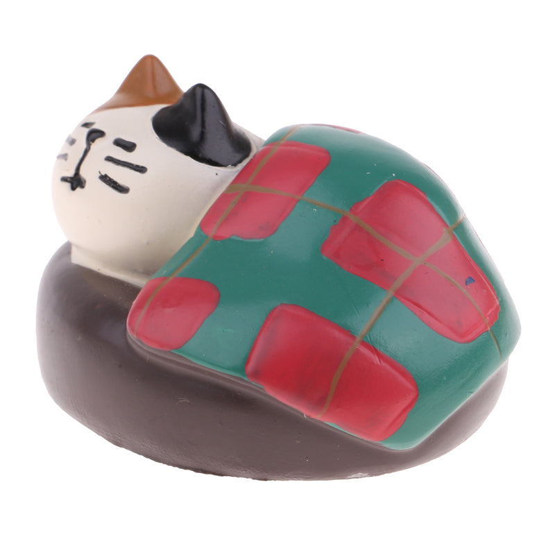 1/12 Dollhouse Miniature Accessories Resin Ornaments Sleeping Cat Model Home Display Decor Kids Gift