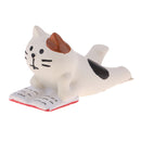 1/12 Dollhouse Miniature Accessories Resin Ornaments Reading Cat Model Home Display Decor Kids Gift