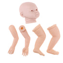 Lifelike Soft Silicone 22inch Reborn Kits Baby Doll Blank Head & Limb Mold DIY Accessories