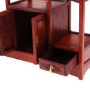 1:6 Oriental Wooden Tea Cabinet Model for Action Figure Dolls Home Scene Accessories