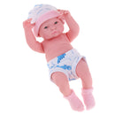 25cm Simulation Silicone Newborn Baby Girl Doll with Pink Clothes Kid Sleeping Playmate