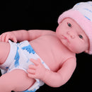 25cm Simulation Silicone Newborn Baby Girl Doll with Pink Clothes Kid Sleeping Playmate