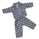 Lovely Pajamas Suit Navy Blue Nightgown Clothes For 18inch American Doll For Journey Doll Sleeping Accessories