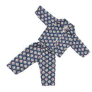 Lovely Pajamas Suit Navy Blue Nightgown Clothes For 18inch American Doll For Journey Doll Sleeping Accessories