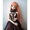 1/3 BJD Dolls Wig Curly Hair & Stand Hairpiece Display Supporter Peach Pink