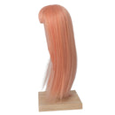 1/3 BJD Dolls Wig Curly Hair & Stand Hairpiece Display Supporter Peach Pink