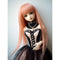 1/3 BJD Dolls Wig Curly Hair & Stand Hairpiece Display Supporter Peach Pink