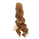 Curly 1/4 BJD Girl Doll Hair Wig and Wooden Display Holder Hair Accessories -Brown