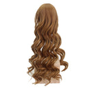 Curly 1/4 BJD Girl Doll Hair Wig and Wooden Display Holder Hair Accessories -Brown