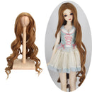 BJD Smart Doll Wig 1/6 & Holder Brown Curly Bang Hair 6-7inch for LUTS DOD Dollfie Doll DIY Accessories
