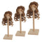 1/3 BJD Dolls Wig Curly Long Hair & Stand Hairpiece Display Supporter Flaxen