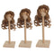 1/3 BJD Dolls Wig Curly Long Hair & Stand Hairpiece Display Supporter Flaxen