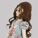1/3 BJD Dolls Wig Curly Long Hair & Stand Hairpiece Display Supporter Flaxen