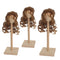 1/3 BJD Dolls Wig Curly Long Hair & Stand Hairpiece Display Supporter Flaxen