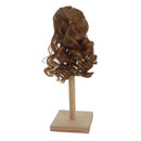 Curly 1/4 BJD Girl Doll Hair Wig and Wooden Display Holder Hair Accessories -Flaxen