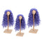 1/3 BJD Dolls Wig Curly Long Hair & Stand Hairpiece Display Supporter Purple