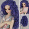 1/3 BJD Dolls Wig Curly Long Hair & Stand Hairpiece Display Supporter Purple