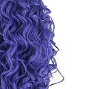 Curly 1/4 BJD Girl Doll Hair Wig and Wooden Display Holder Hair Accessories -Purple