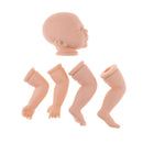 Lifelike Soft Silicone 20inch Reborn Kits Sleeping Baby Doll Blank Head Limb Mold DIY Accessories