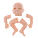 Unpainted 20inch Reborn Kits - Silicone Newborn Baby Doll with Head 3/4 Arms Full Legs Mold Â– Great DIY Handwork