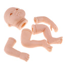Unpainted 20inch Reborn Kits - Silicone Newborn Baby Doll with Head 3/4 Arms Full Legs Mold Â– Great DIY Handwork