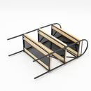 1/12 Dollhouse Miniature Furniture Bookshelf Shoe Rack Model Living Room Study Room Accessory