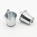 European Style 1/12 Dollhouse Miniature 2pcs Metal Bucket Pail Kitchen Bathroom Accessories Life Scenes Decor