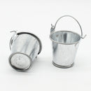 European Style 1/12 Dollhouse Miniature 2pcs Metal Bucket Pail Kitchen Bathroom Accessories Life Scenes Decor