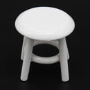 European Style 1/12 Dollhouse Miniature Wooden Stool Chair Model Room Items Life Scenes Decor